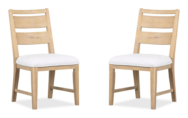 Somerset - Dining Side Chair With Upholstered Seat (Set of 2) - Butternut and Omari Natural