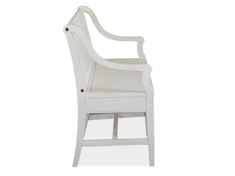 Heron Cove - Bench With Back - Chalk White