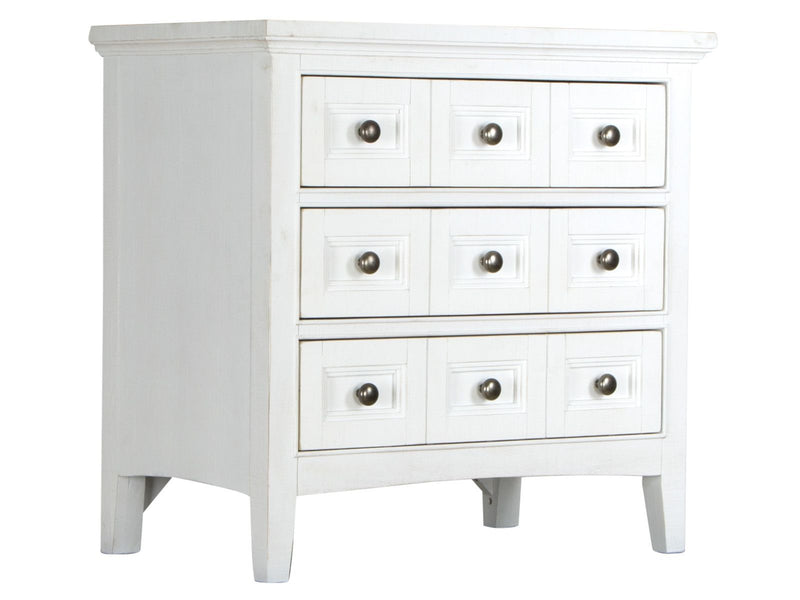 Heron Cove - Relaxed Traditional Chalk White Three Drawer Nightstand - Chalk White