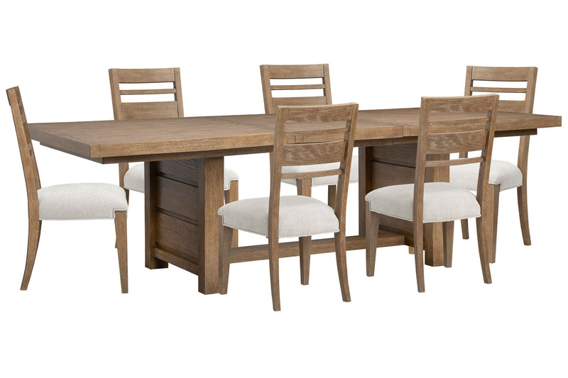 Plum Creek - 7 Piece Extendable Trestle Dining Table Set