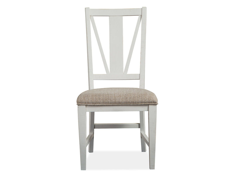 Heron Cove - Dining Side Chair With Upholstered Seat (Set of 2) - Chalk White