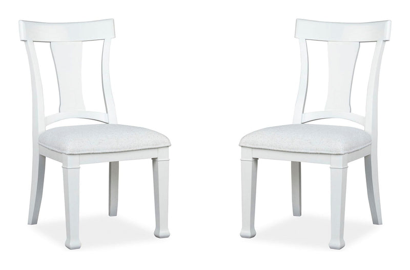 Kingston - Upholstered Side Chair (Set of 2) - Whisper White And Cerused Nutmeg
