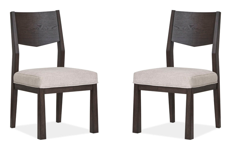 Tauren - Upholstered Side Chair With Solid Back (Set of 2) - Coffee Bean
