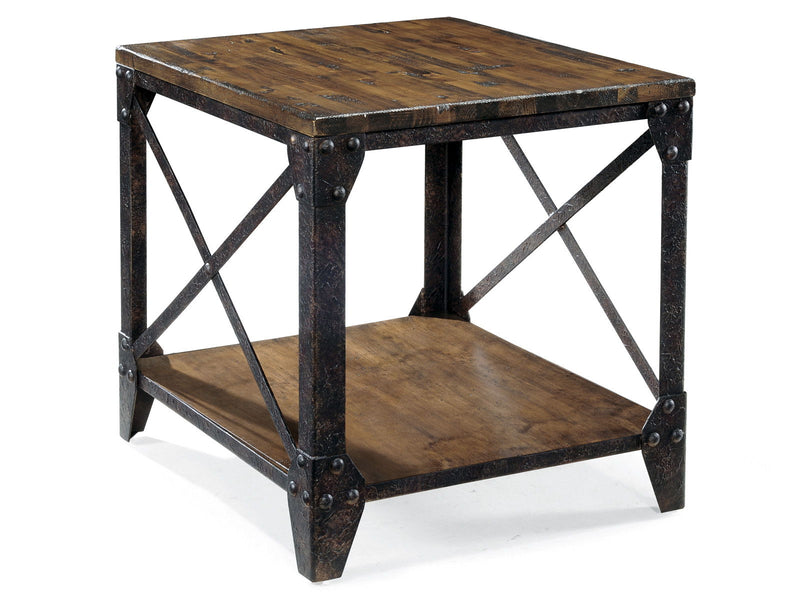 Pinebrook - Rectangular End Table - Distressed Natural Pine