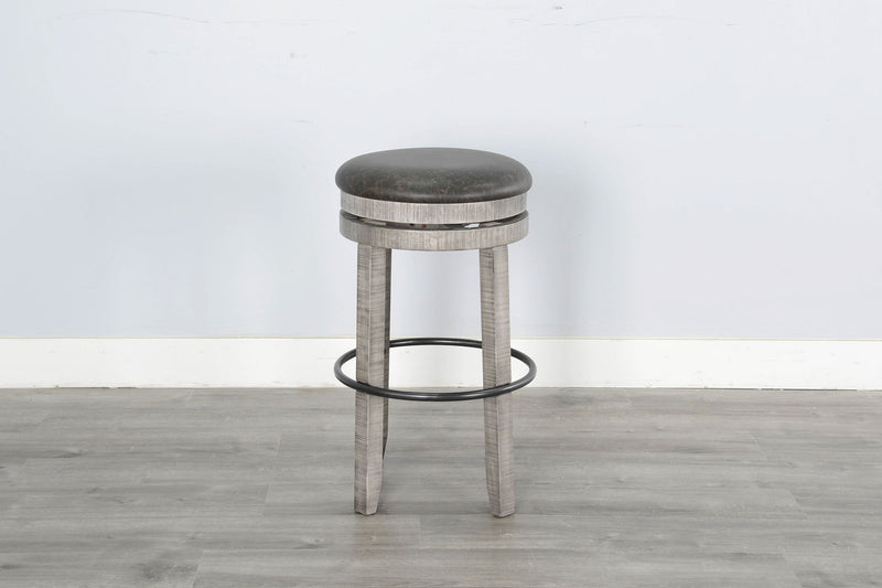 Alpine - Bar Swivel Stool, Cushion Seat (Set of 2) - Gray