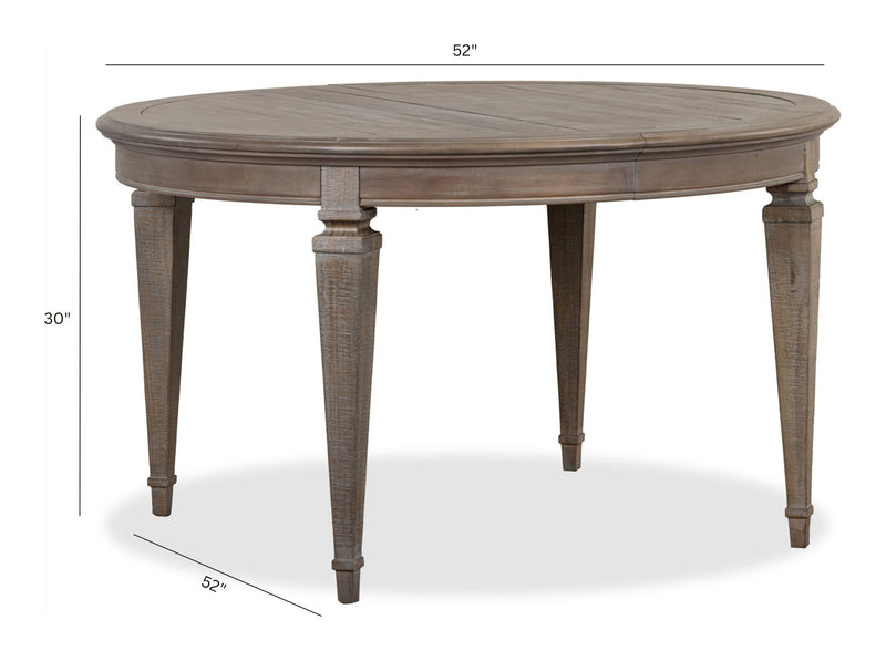Lancaster - Round Dining Table - Dovetail Gray