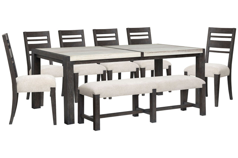 Plum Creek - 8 Piece Rectangular Dining Table Set