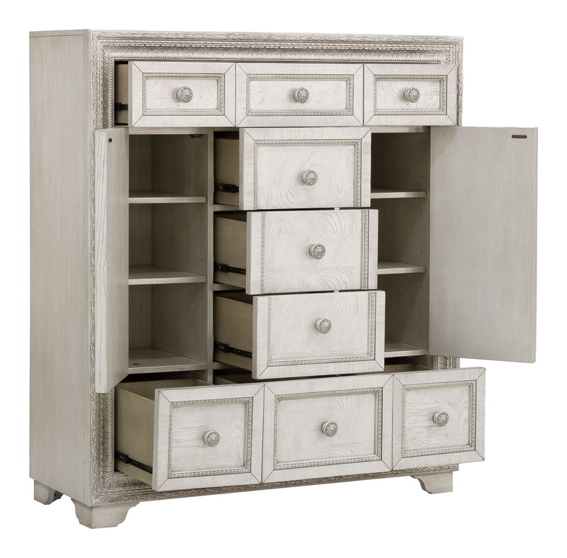 Camila - 9 Drawer Door Chest - Creamy White