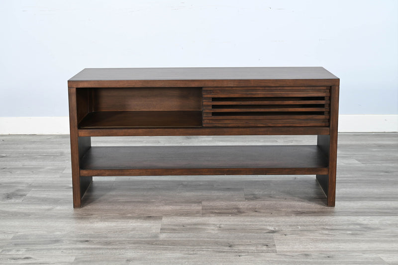 Sofa Table With Sliding Door - Coffee Bean