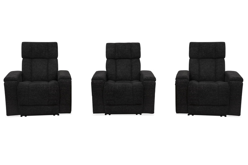 Phoenix - Zero Gravity Power 3 Seat Home Theater Seating With Immersive Audio P3