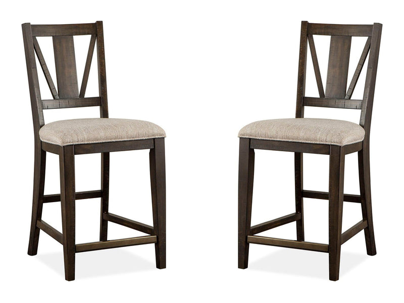 Westley Falls - Counter Chair With Upholstered Seat (Set of 2) - Graphite