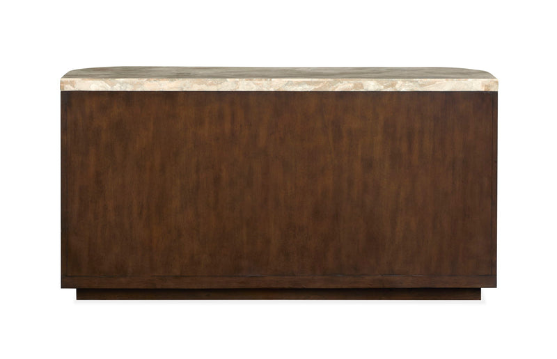 McPherson - Demilune Sofa Table - Burnt Umber