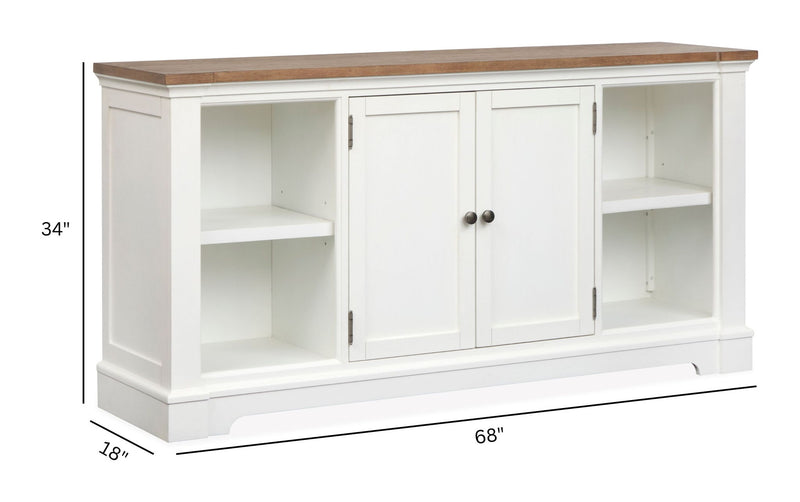 Kingston - Credenza - Whisper White And Cerused Nutmeg