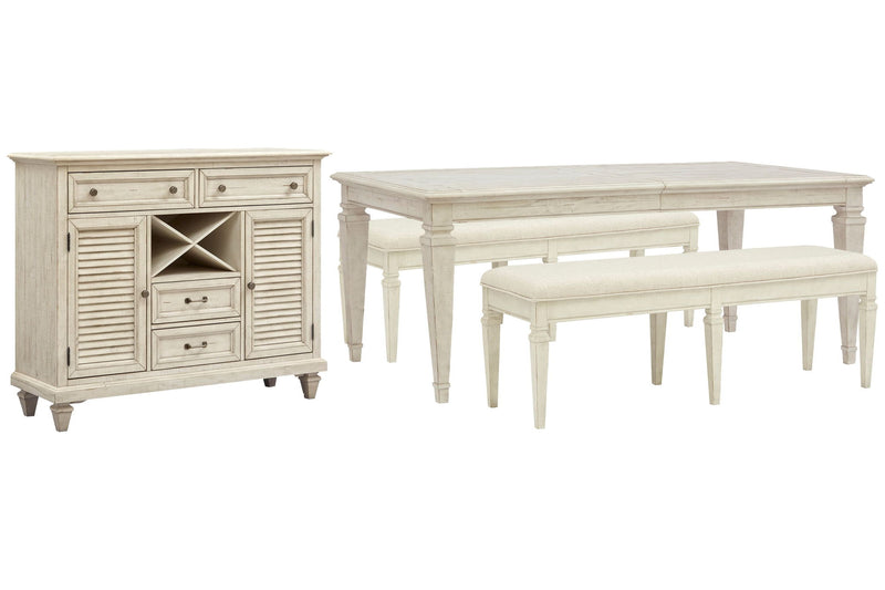 Newport - 4 Piece Extendable Rectangular Dining Table Set