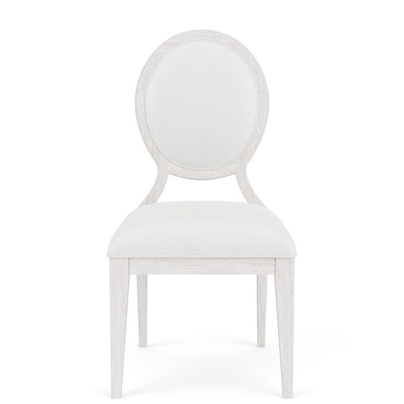 Hepburn - Oval Back Upholstered Side Chair (Set of 2) - White