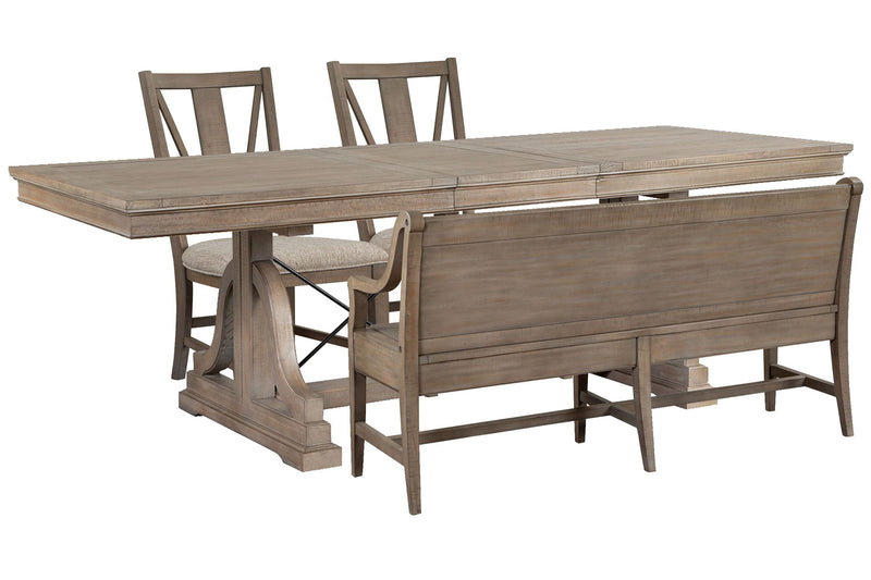 Paxton Place - Extendable Trestle Dining Table Set