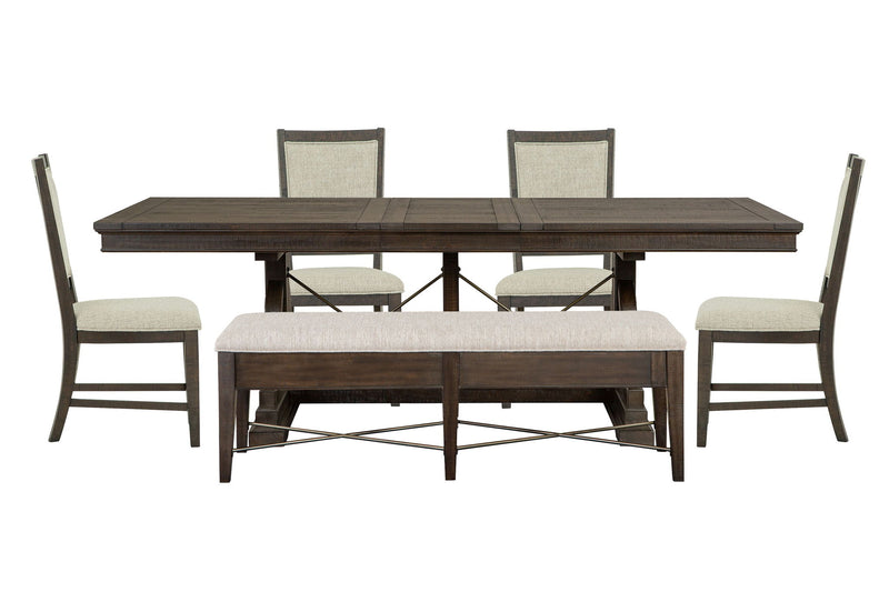 Westley Falls - Extendable Trestle Dining Table Set
