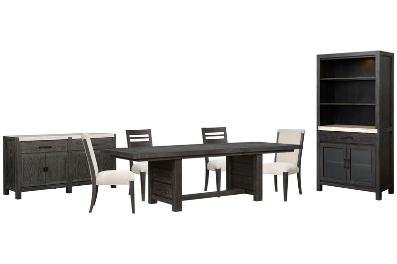 Plum Creek - 7 Piece Extendable Trestle Dining Table Set