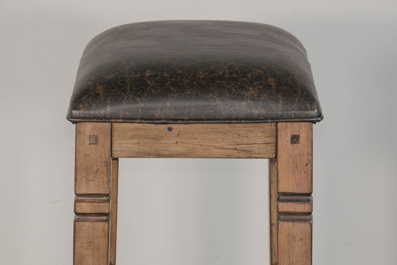 Doe Valley - Backless Stool With Cushion Seat (Set of 2) - Buckskin