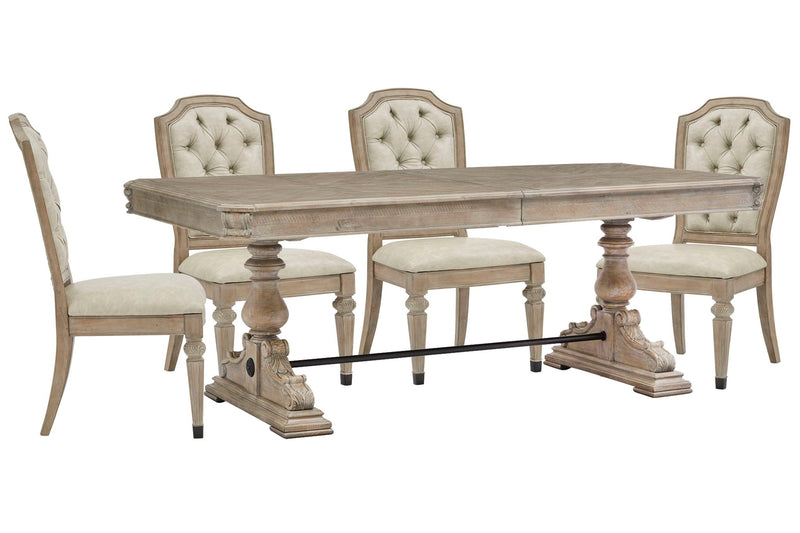 Marisol - Extendable Trestle Dining Table Set