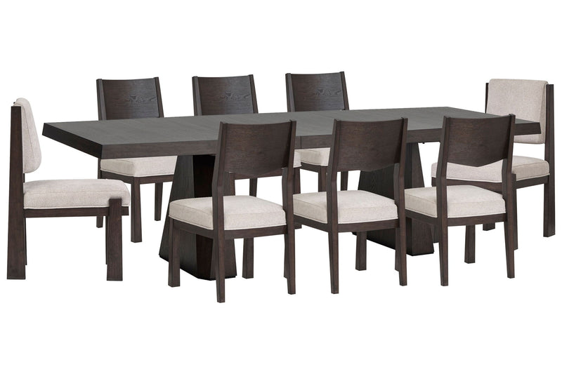 Tauren - 9 Piece Extendable Double Pedestal Dining Table Set