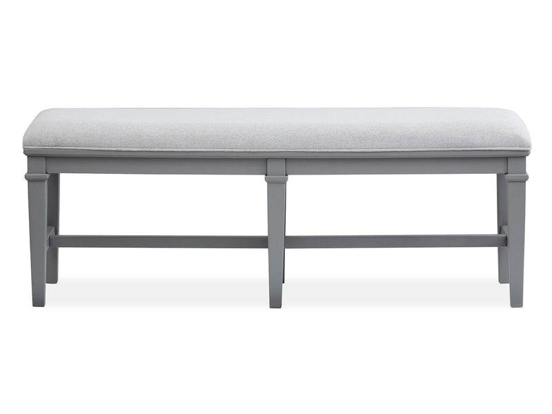 Charleston - Bench With Upholstered Seat - Gray