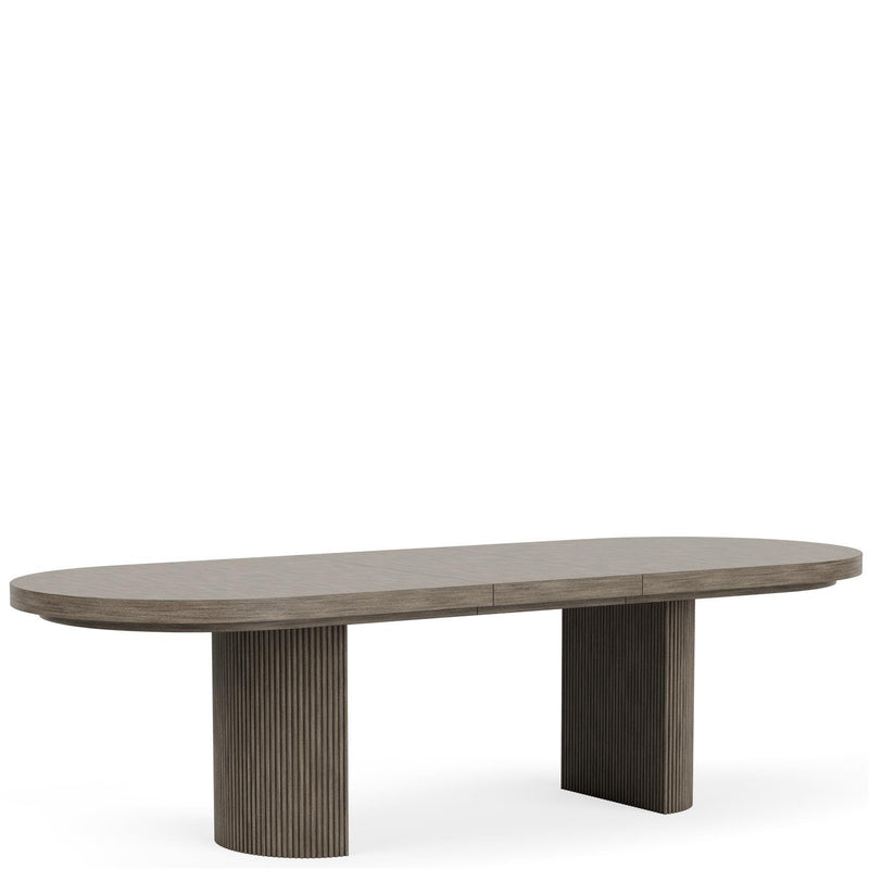 Sariel - Double Pedestal Dining Table - Dark Brown