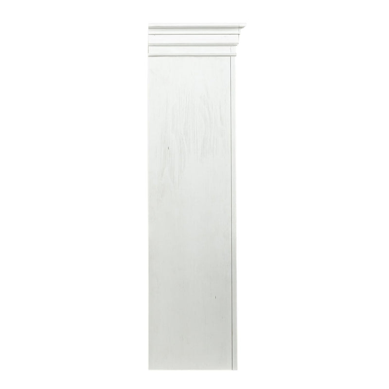 Allyson Park - Entertainment Hutch - Wirebrushed White / Charcoal