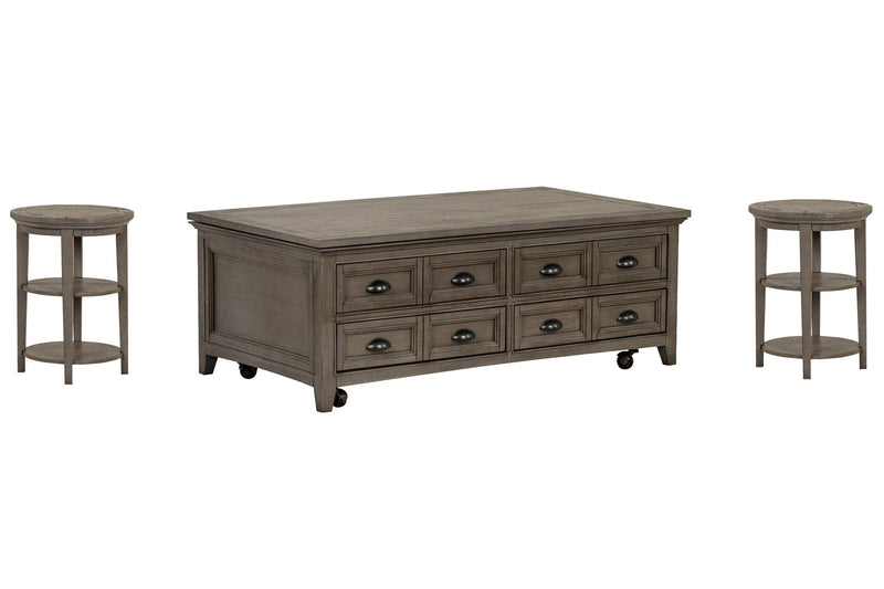 Paxton Place - Lift Top Storage Caster Cocktail Table Set