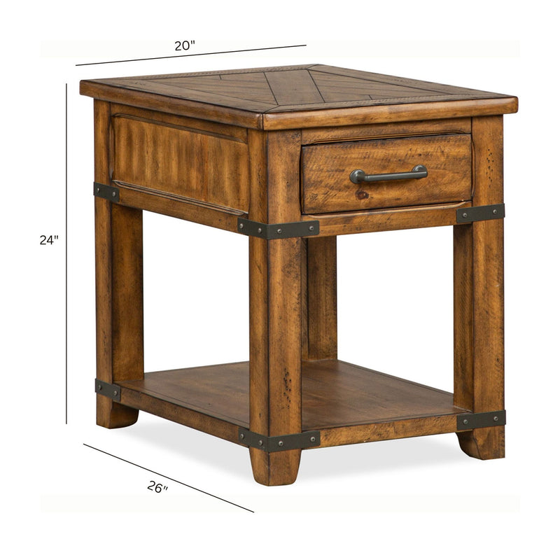 Chesterfield - Rectangular End Table - Farmhouse Timber