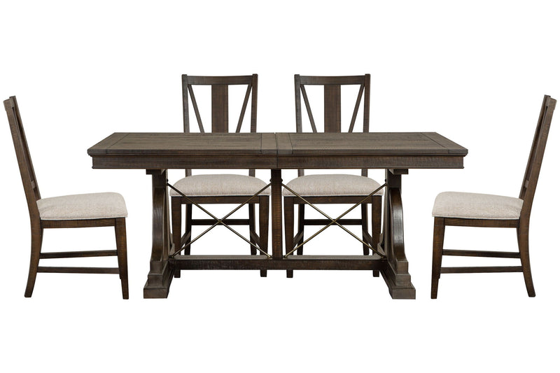 Westley Falls - Extendable Trestle Dining Table Set