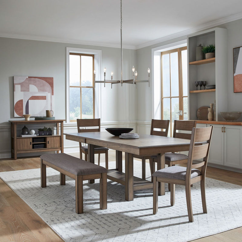 Brook Bay - Trestle Table Set With Slat Back Chairs