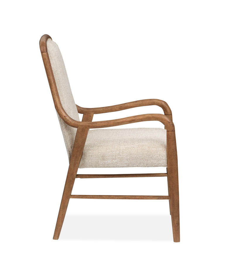 Woodward - Wood Slat Back Arm Chair (Set of 2) - Dark Clove / White
