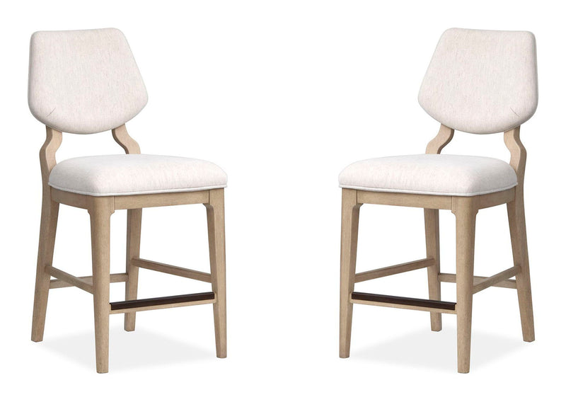 Sunset Cove - Counter Chair With Upholstered Seat and Back (Set of 2) - Sanibel Brown