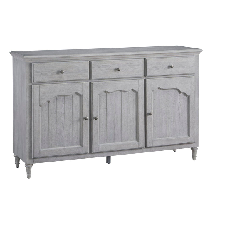 3-Door Credenza With Storage Drawers - Gray