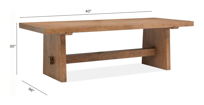 Lindon - Trestle Dining Table - Light Brown