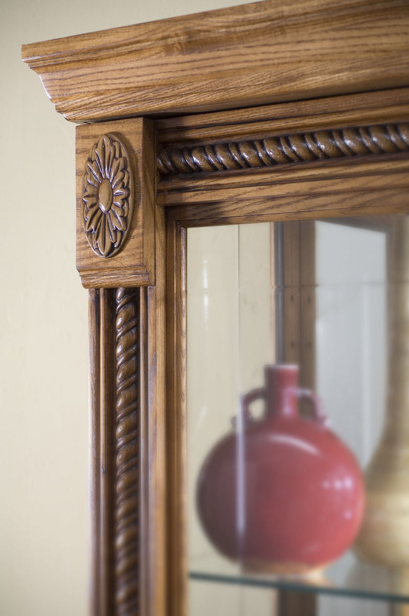 Curios - Lighted Sliding Door 5 Shelf Curio Cabinet