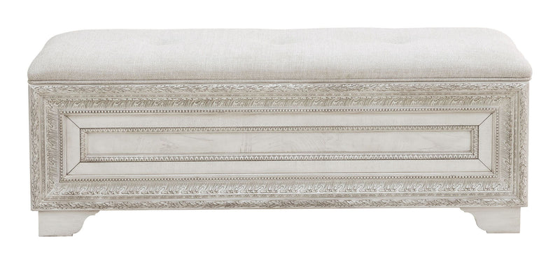 Camila - Storage Bed Bench - Creamy White