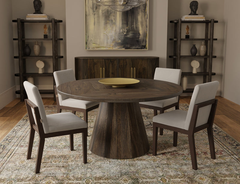 Natural Parota - Upholstered Chair (Set of 2) - Chocolate Brown