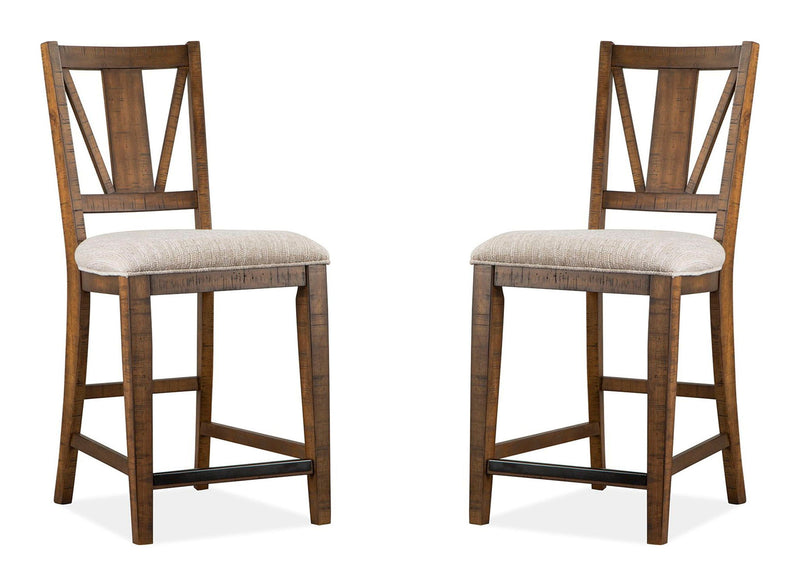 Bay Creek - Counter Chair With Upholstered Seat (Set of 2) - Toasted Nutmeg