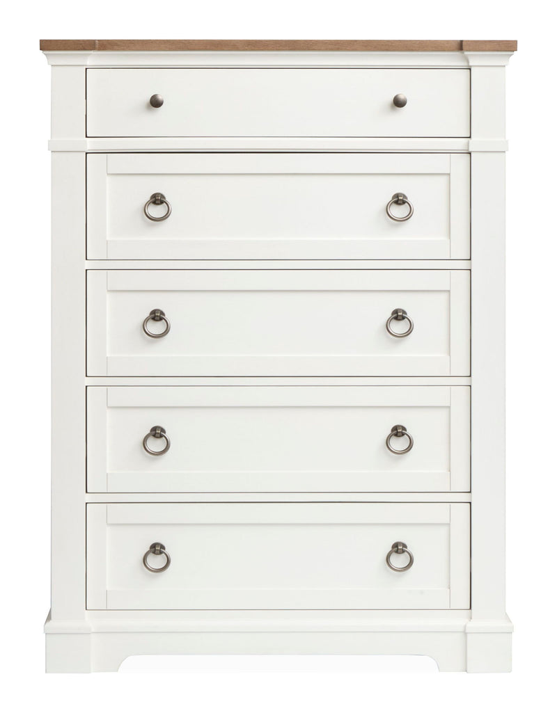 Kingston - Drawer Chest - Whisper White And Cerused Nutmeg
