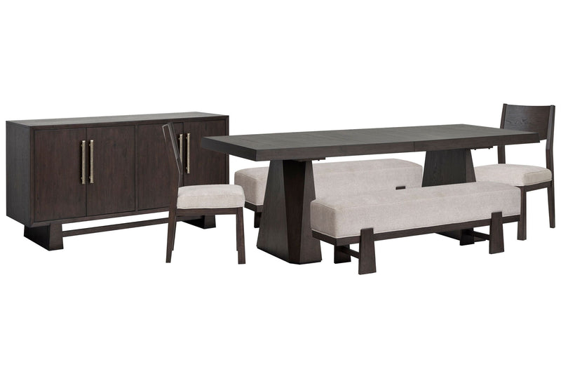 Tauren - Double Pedestal Dining Table Set