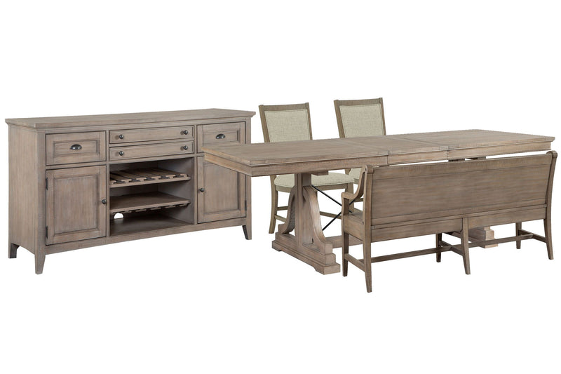 Paxton Place - Extendable Trestle Dining Table Set