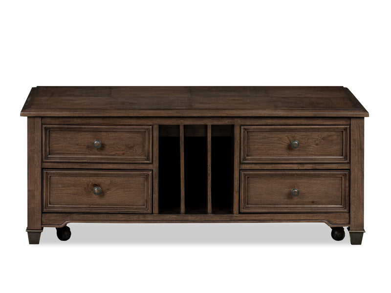 Cormac - Lift Top Storage Cocktail Table - Brown