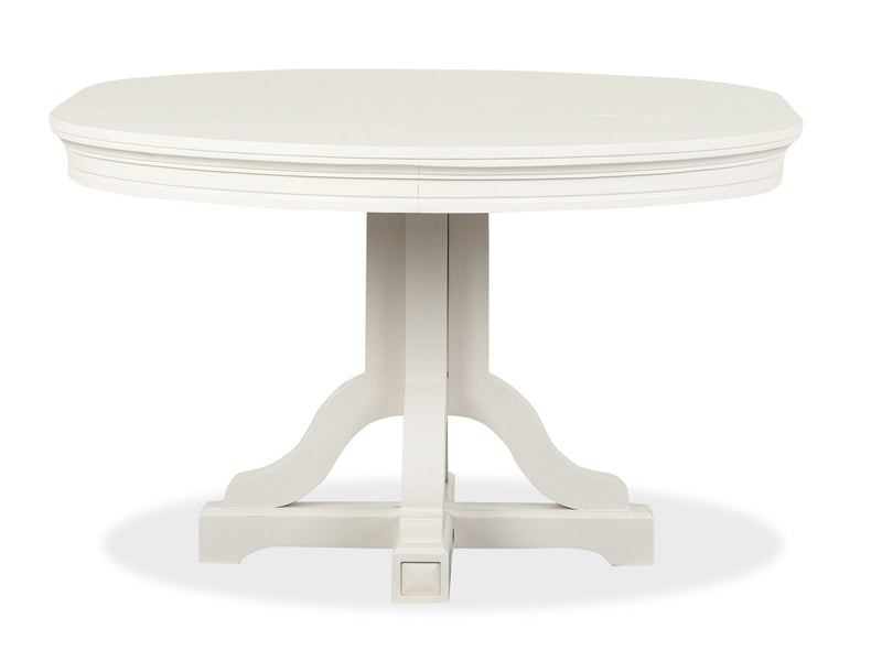 Willowbrook - Extendable 48" Round Dining Table - Egg Shell White
