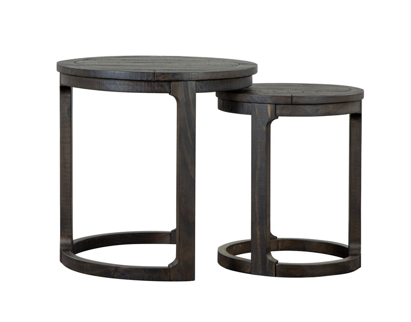 Boswell - Round Nesting End Table - Peppercorn