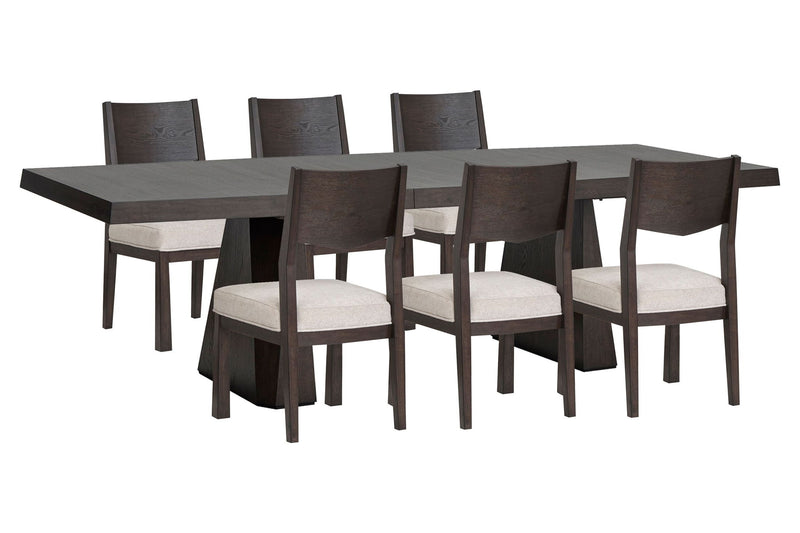 Tauren - 7 Piece Extendable Double Pedestal Dining Table Set