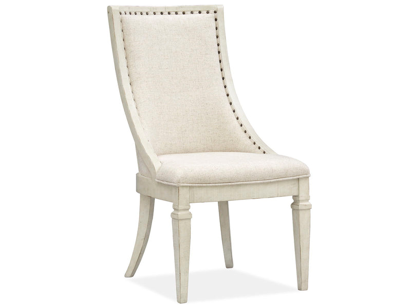 Newport - Dining Arm Chair With Upholstered Seat & Back (Set of 2) - Alabaster