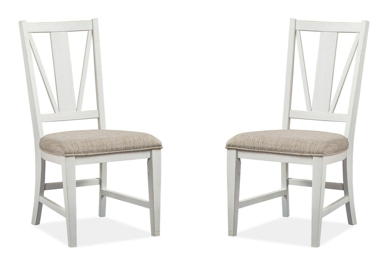 Heron Cove - Dining Side Chair With Upholstered Seat (Set of 2) - Chalk White