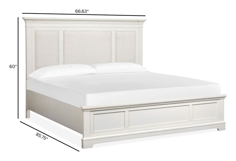 Kingston - Complete Panel Bed With Upholstered Headboard